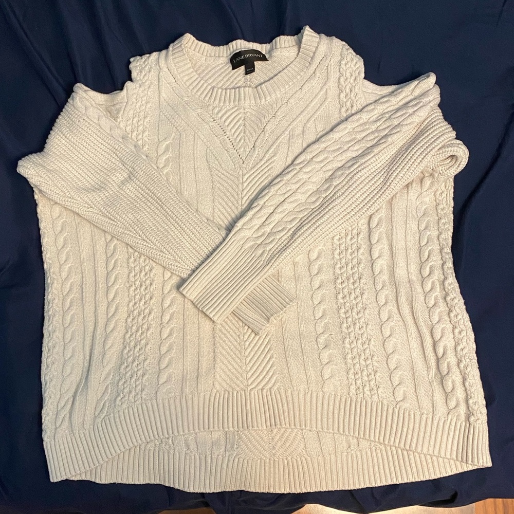 Cold shoulder sweater